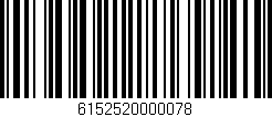 Código de barras (EAN, GTIN, SKU, ISBN): '6152520000078'