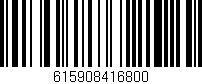 Código de barras (EAN, GTIN, SKU, ISBN): '615908416800'