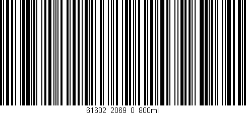 Código de barras (EAN, GTIN, SKU, ISBN): '61602_2069_0_800ml'