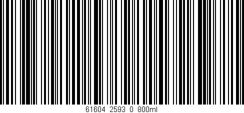 Código de barras (EAN, GTIN, SKU, ISBN): '61604_2593_0_800ml'