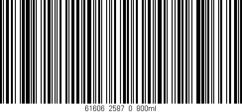 Código de barras (EAN, GTIN, SKU, ISBN): '61606_2587_0_800ml'