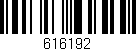 Código de barras (EAN, GTIN, SKU, ISBN): '616192'
