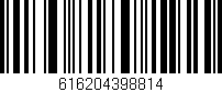 Código de barras (EAN, GTIN, SKU, ISBN): '616204398814'