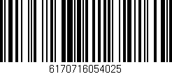 Código de barras (EAN, GTIN, SKU, ISBN): '6170716054025'
