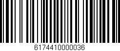 Código de barras (EAN, GTIN, SKU, ISBN): '6174410000036'
