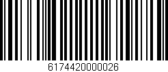 Código de barras (EAN, GTIN, SKU, ISBN): '6174420000026'