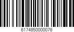 Código de barras (EAN, GTIN, SKU, ISBN): '6174850000078'