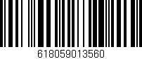 Código de barras (EAN, GTIN, SKU, ISBN): '618059013560'