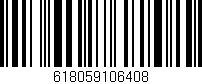 Código de barras (EAN, GTIN, SKU, ISBN): '618059106408'