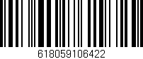Código de barras (EAN, GTIN, SKU, ISBN): '618059106422'