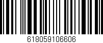 Código de barras (EAN, GTIN, SKU, ISBN): '618059106606'