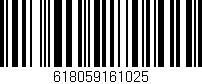 Código de barras (EAN, GTIN, SKU, ISBN): '618059161025'