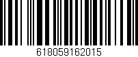 Código de barras (EAN, GTIN, SKU, ISBN): '618059162015'