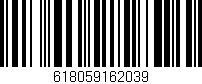 Código de barras (EAN, GTIN, SKU, ISBN): '618059162039'