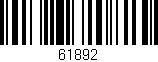 Código de barras (EAN, GTIN, SKU, ISBN): '61892'