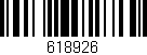 Código de barras (EAN, GTIN, SKU, ISBN): '618926'