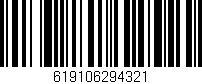 Código de barras (EAN, GTIN, SKU, ISBN): '619106294321'