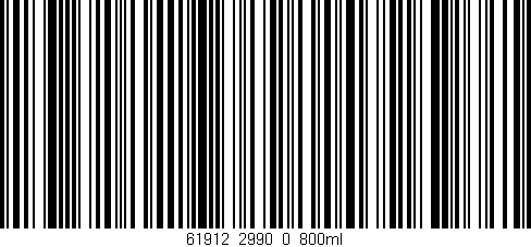 Código de barras (EAN, GTIN, SKU, ISBN): '61912_2990_0_800ml'