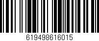 Código de barras (EAN, GTIN, SKU, ISBN): '619498616015'