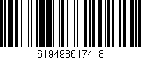 Código de barras (EAN, GTIN, SKU, ISBN): '619498617418'