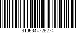 Código de barras (EAN, GTIN, SKU, ISBN): '6195344726274'