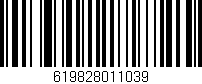 Código de barras (EAN, GTIN, SKU, ISBN): '619828011039'