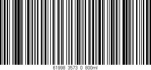 Código de barras (EAN, GTIN, SKU, ISBN): '61998_3573_0_800ml'