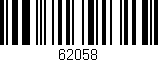 Código de barras (EAN, GTIN, SKU, ISBN): '62058'