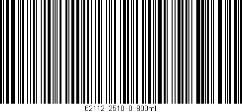 Código de barras (EAN, GTIN, SKU, ISBN): '62112_2510_0_800ml'