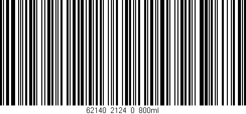 Código de barras (EAN, GTIN, SKU, ISBN): '62140_2124_0_800ml'