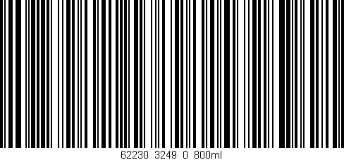 Código de barras (EAN, GTIN, SKU, ISBN): '62230_3249_0_800ml'