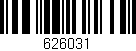 Código de barras (EAN, GTIN, SKU, ISBN): '626031'