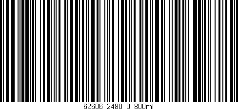 Código de barras (EAN, GTIN, SKU, ISBN): '62606_2480_0_800ml'