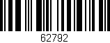 Código de barras (EAN, GTIN, SKU, ISBN): '62792'