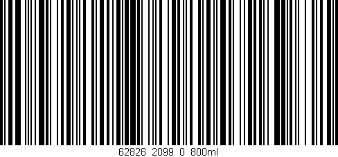 Código de barras (EAN, GTIN, SKU, ISBN): '62826_2099_0_800ml'