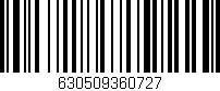 Código de barras (EAN, GTIN, SKU, ISBN): '630509360727'