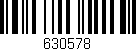 Código de barras (EAN, GTIN, SKU, ISBN): '630578'