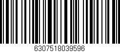 Código de barras (EAN, GTIN, SKU, ISBN): '6307518039596'