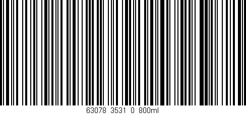 Código de barras (EAN, GTIN, SKU, ISBN): '63078_3531_0_800ml'