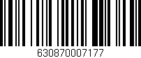 Código de barras (EAN, GTIN, SKU, ISBN): '630870007177'