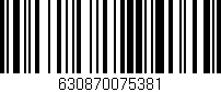 Código de barras (EAN, GTIN, SKU, ISBN): '630870075381'
