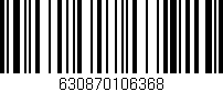 Código de barras (EAN, GTIN, SKU, ISBN): '630870106368'