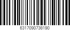 Código de barras (EAN, GTIN, SKU, ISBN): '6317090738190'
