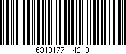 Código de barras (EAN, GTIN, SKU, ISBN): '6318177114210'