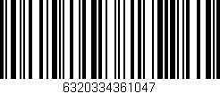 Código de barras (EAN, GTIN, SKU, ISBN): '6320334361047'
