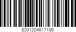 Código de barras (EAN, GTIN, SKU, ISBN): '6331204817106'