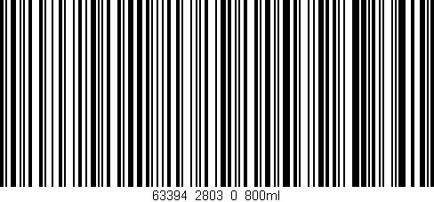 Código de barras (EAN, GTIN, SKU, ISBN): '63394_2803_0_800ml'