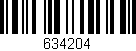 Código de barras (EAN, GTIN, SKU, ISBN): '634204'