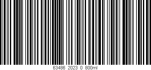 Código de barras (EAN, GTIN, SKU, ISBN): '63486_2023_0_800ml'