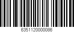 Código de barras (EAN, GTIN, SKU, ISBN): '6351120000086'